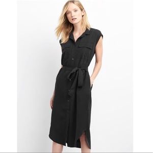 Petite Midi Shirt Dress with Pockets